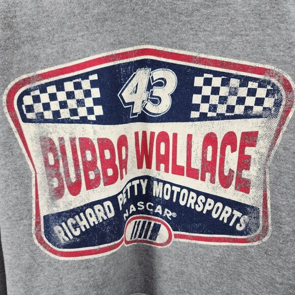 Bubba Wallace NASCAR Hoodie L Ouray Sportswear Cotton/Polyester Blend Gray - Picture 2 of 8